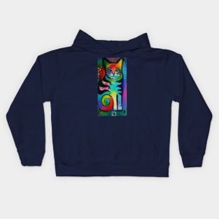 Kittycat 1 acrylics Kids Hoodie